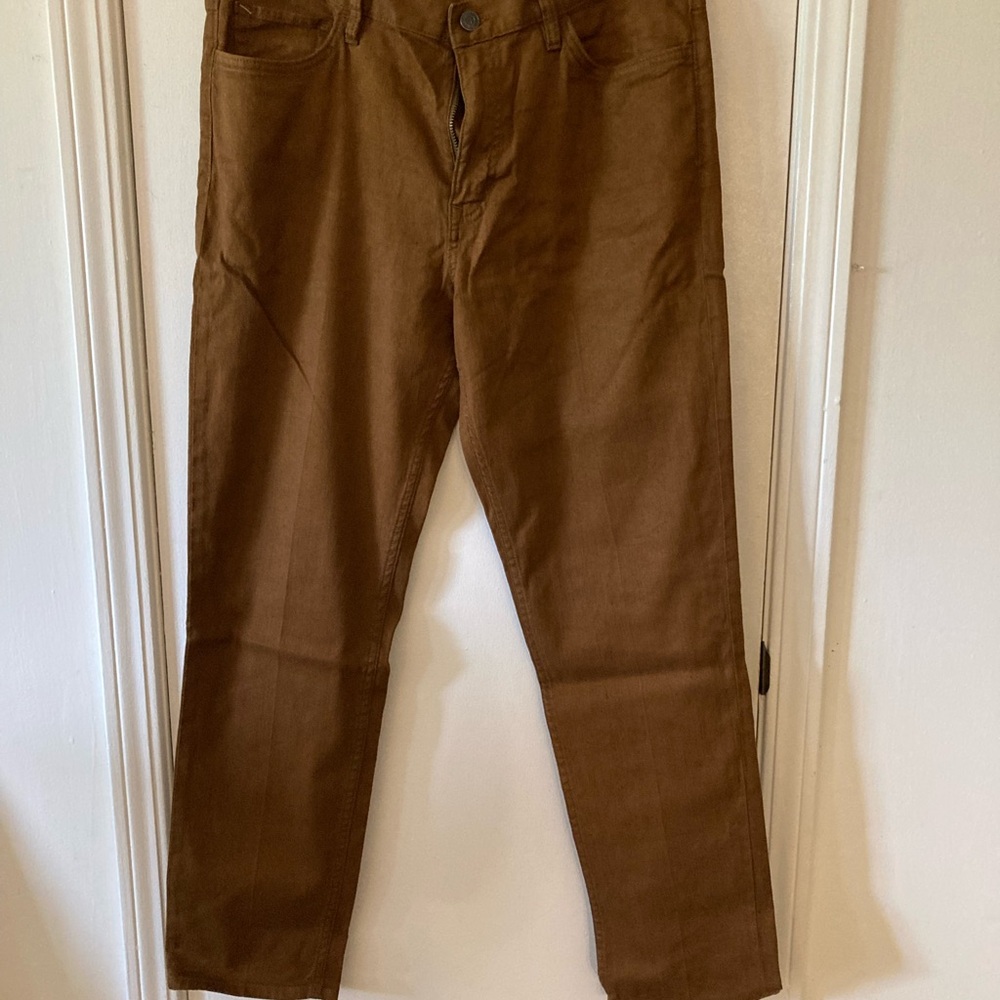 Brown Straight-Leg Pants